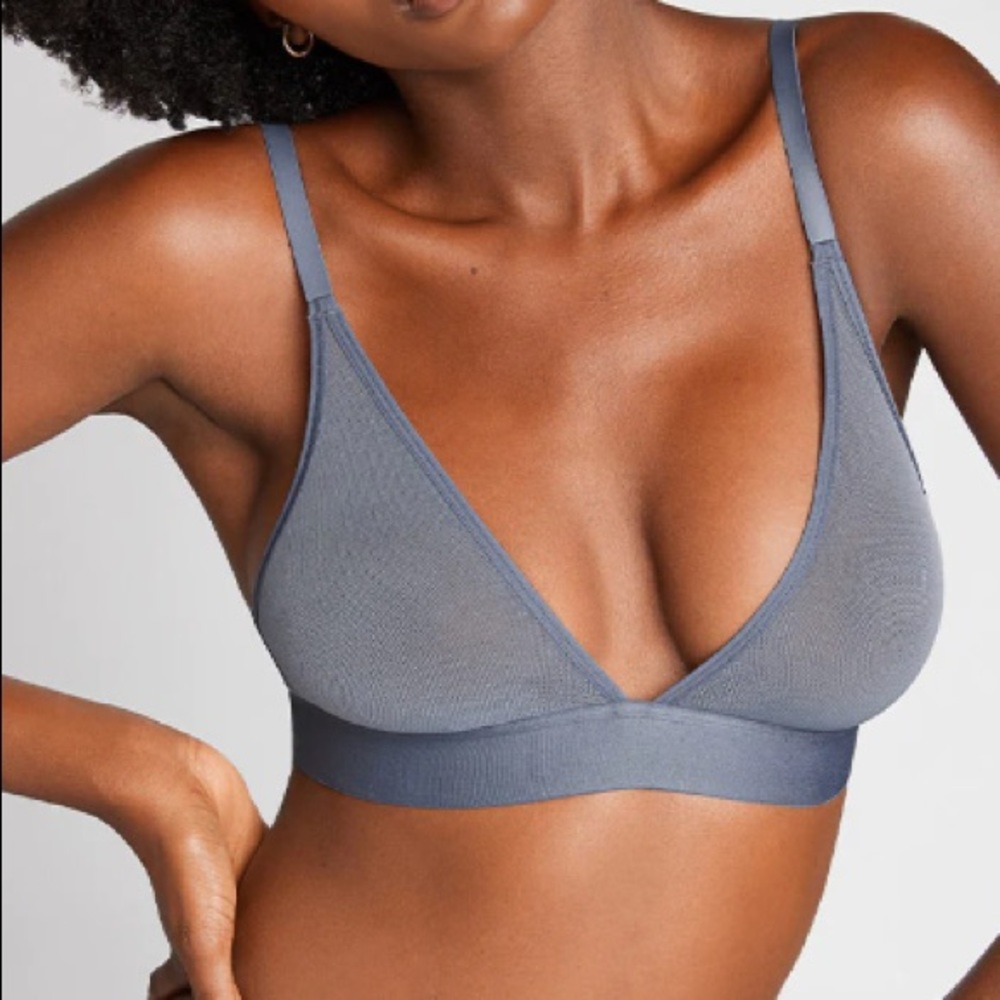 Negative Sieve Triangle Bralette - Slate, Size 2 (32D-36B) - Like New